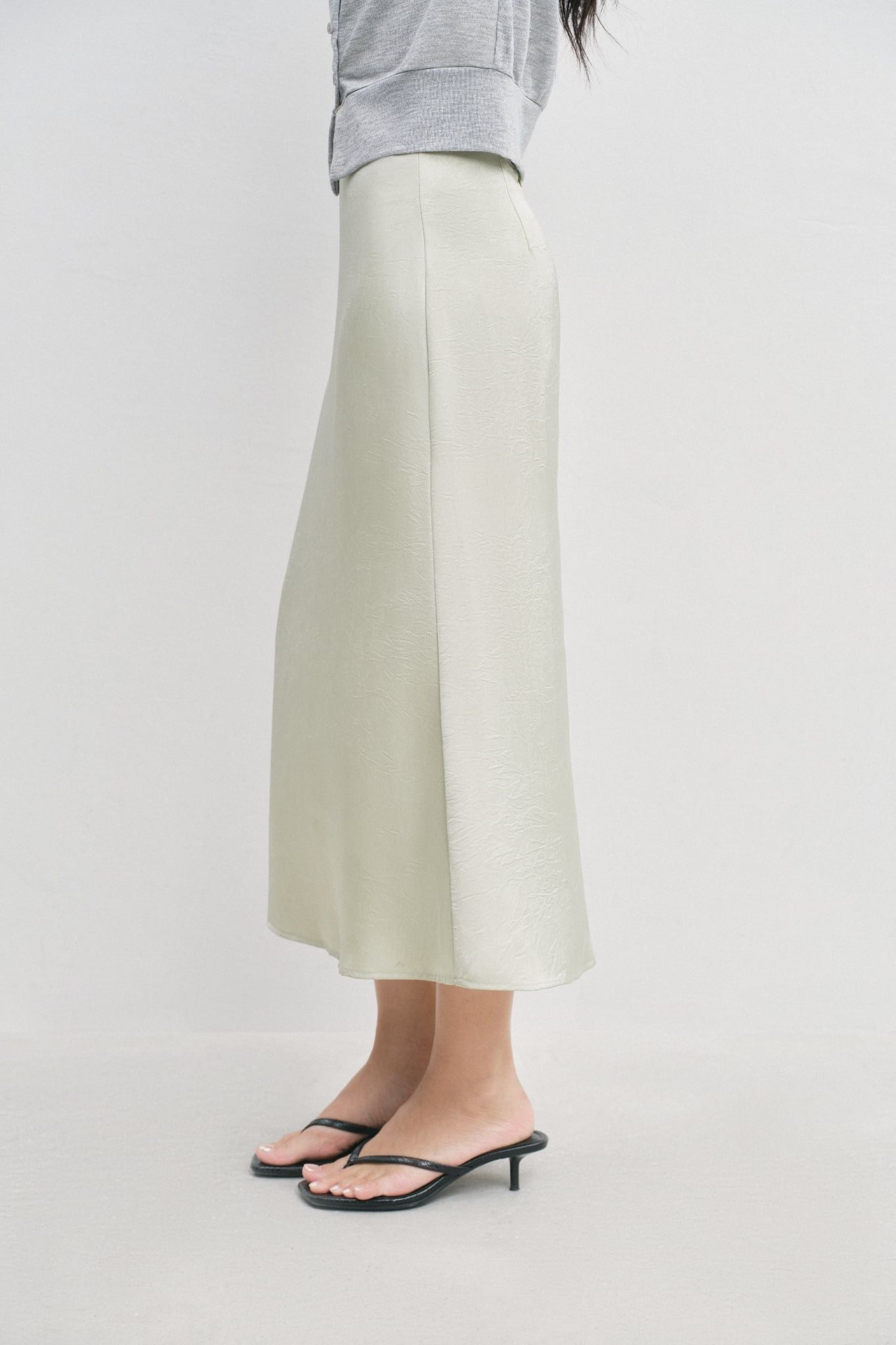  Váy lửng - Green Flared Midi Skirt - LIBÉ 7533 
