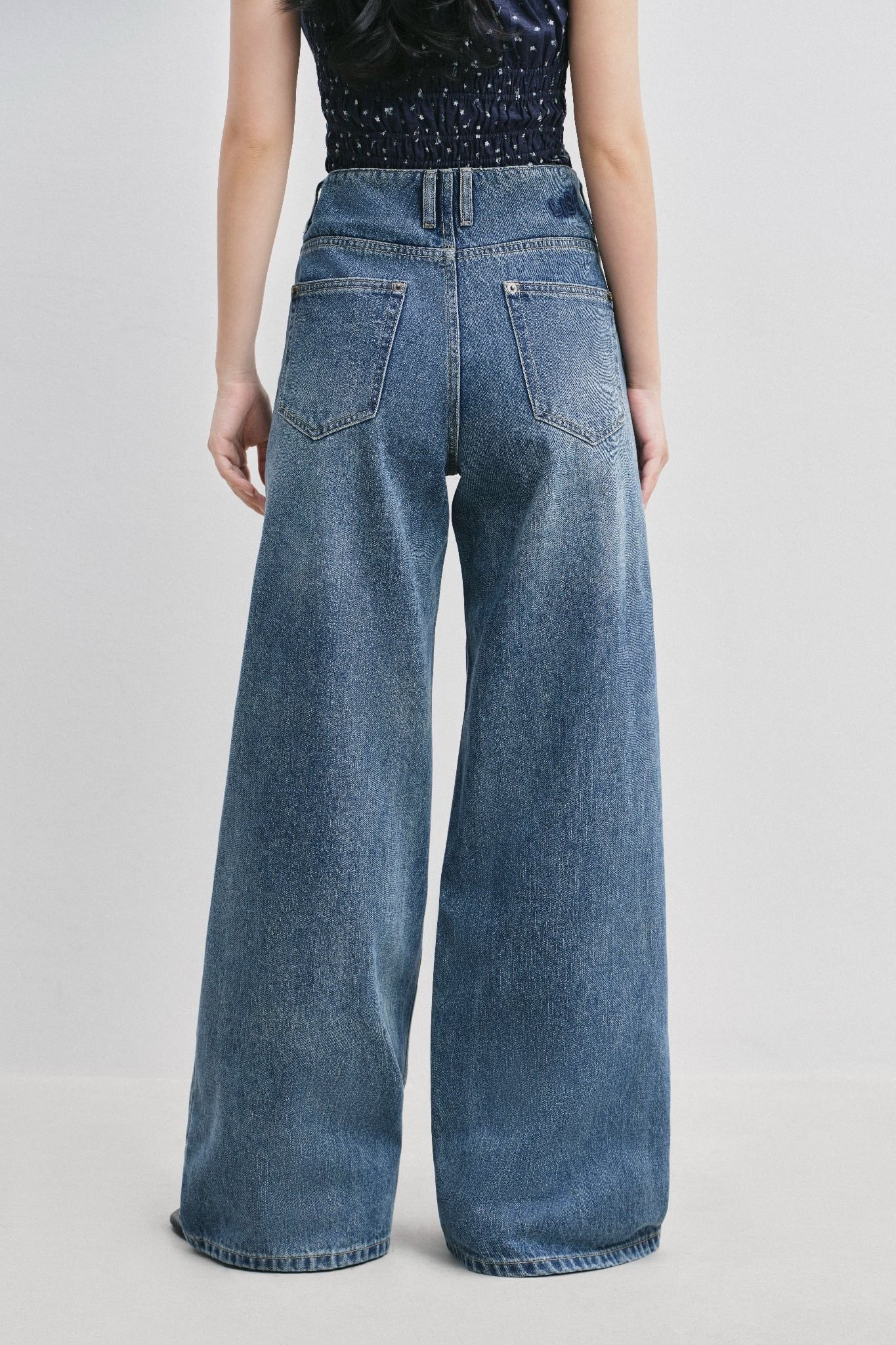  Quần Jeans ống thẳng - Blue Straight Leg Jeans - LIBÉ 7599 