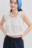  Áo kiểu lửng - Gathered Neck Crop Top - LIBÉ 7785 