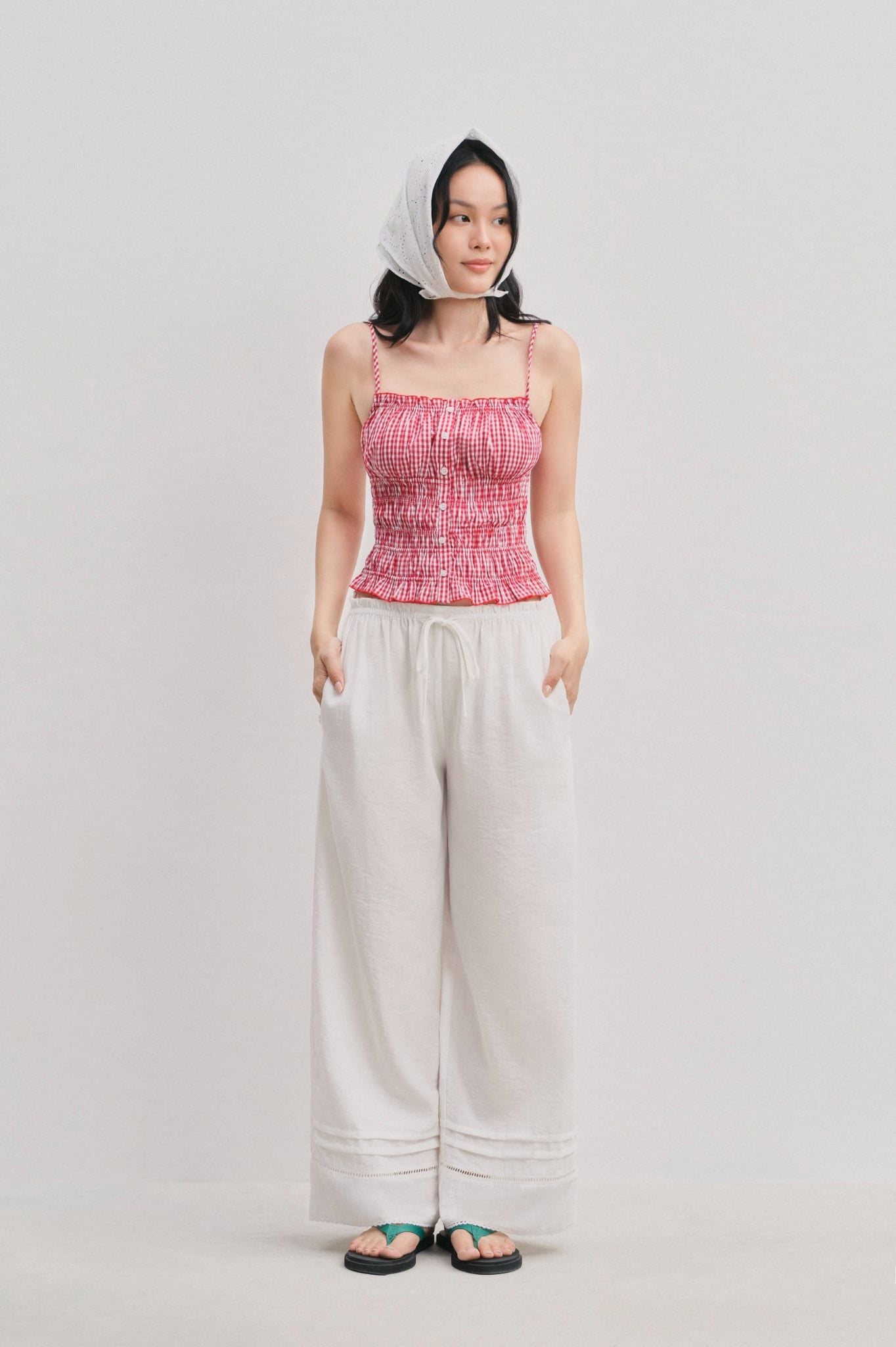  Quần ống suông - Lace Trim Straight Leg Trousers - LIBÉ 7801 