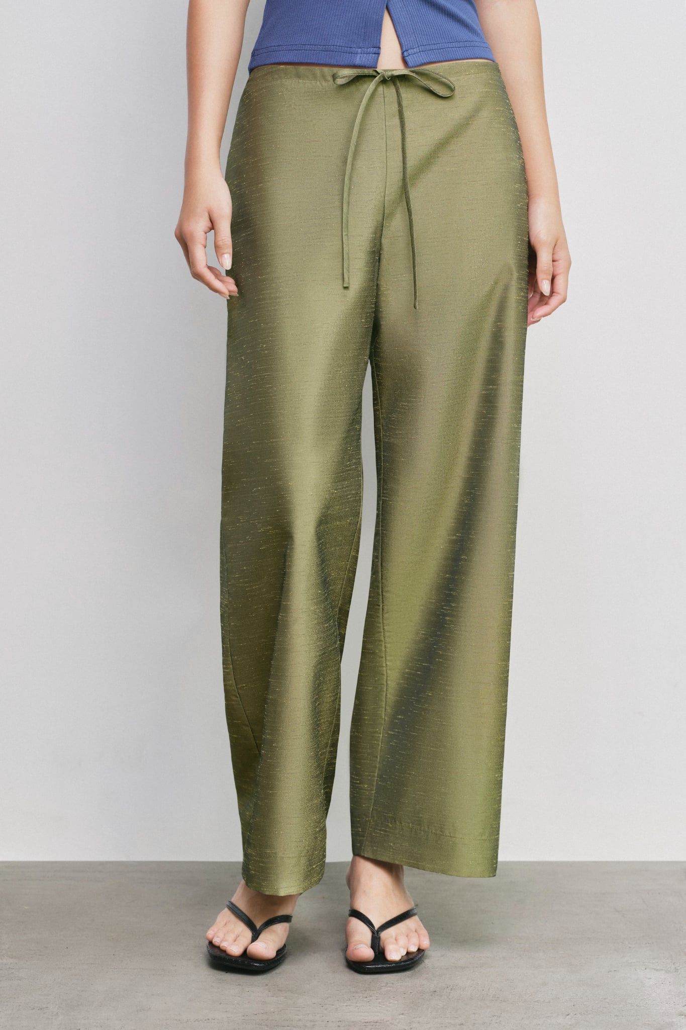  Quần ống suông - Drawstring Straight Leg Trousers - LIBÉ 7849 
