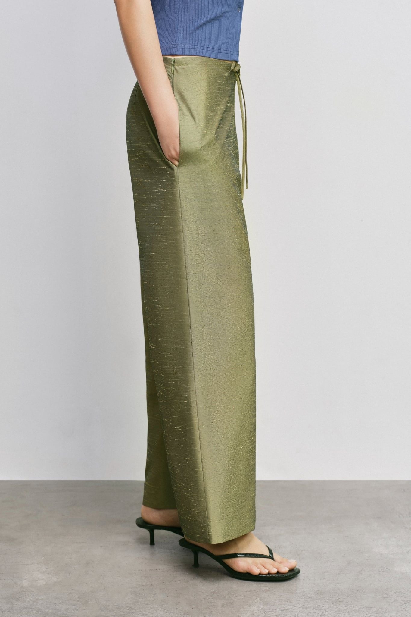  Quần ống suông - Drawstring Straight Leg Trousers - LIBÉ 7849 