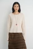  Beige Long Sleeve Top 