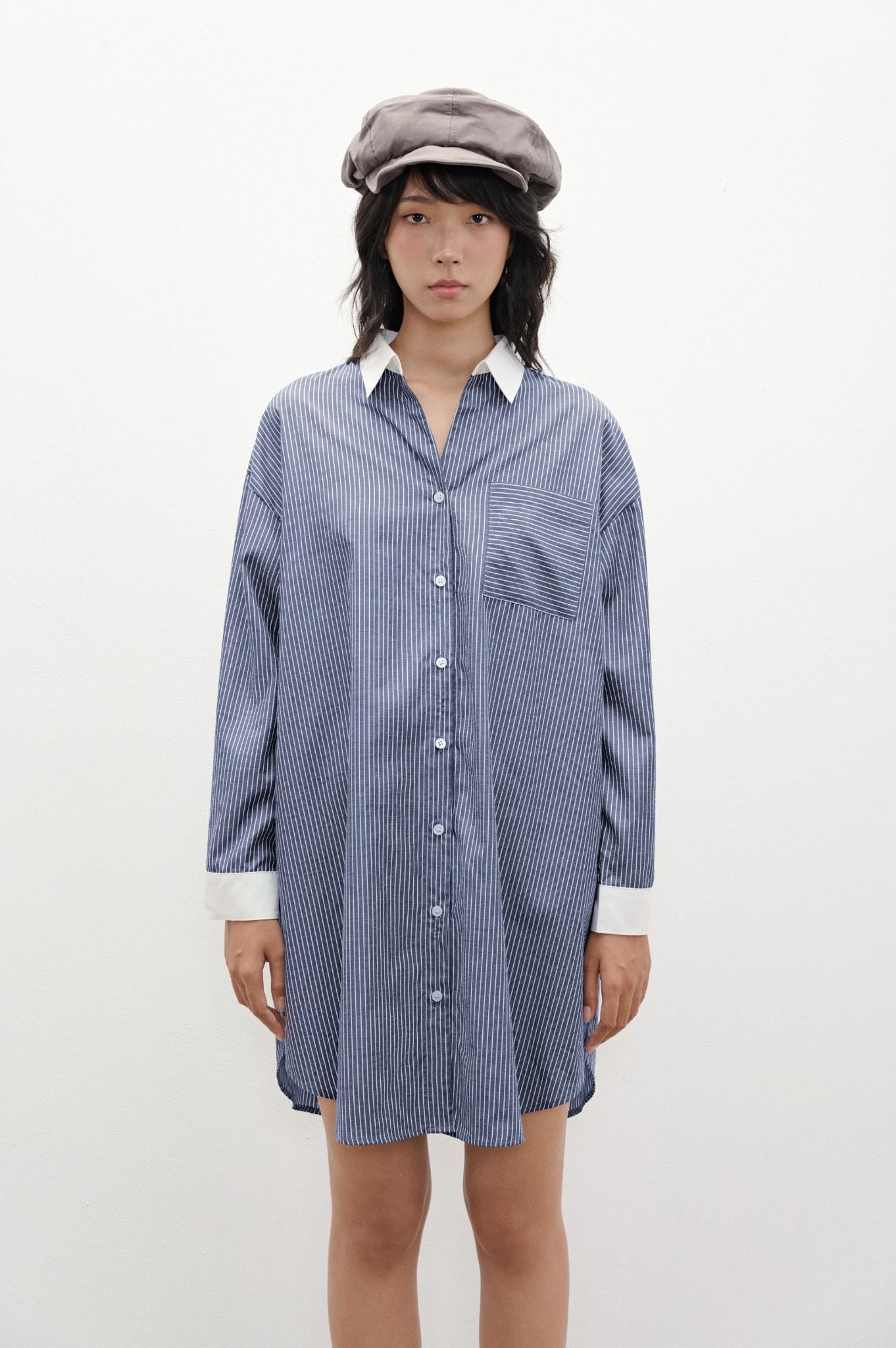  Oversized Mini Shirt Dress 