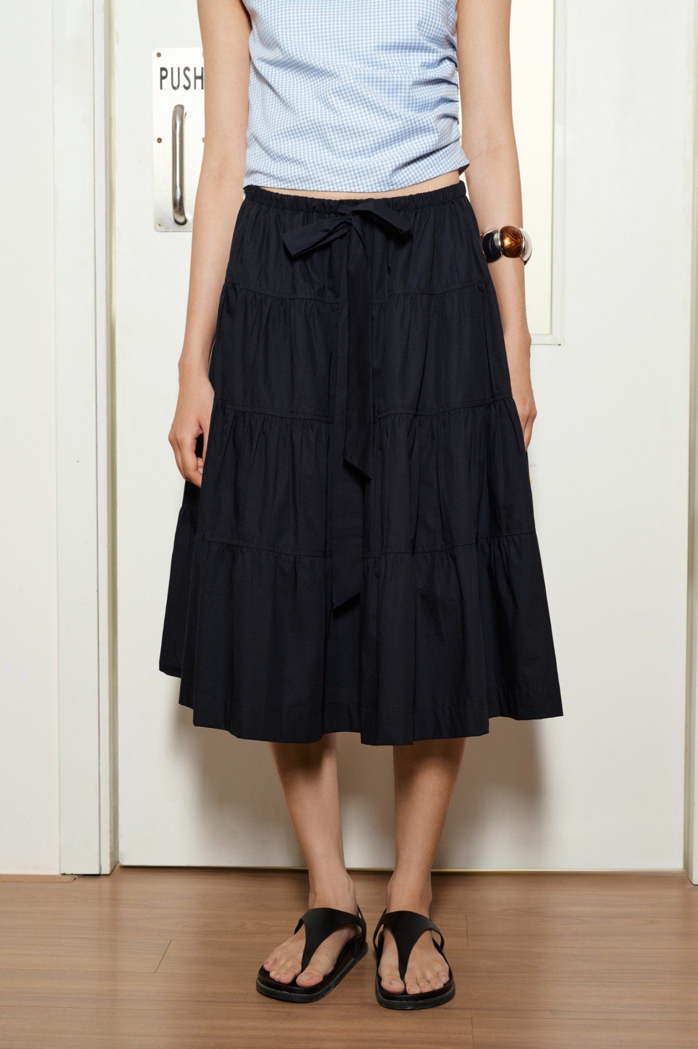  Black Mid-length Skirt 