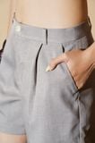  Grey Pleated Shorts 