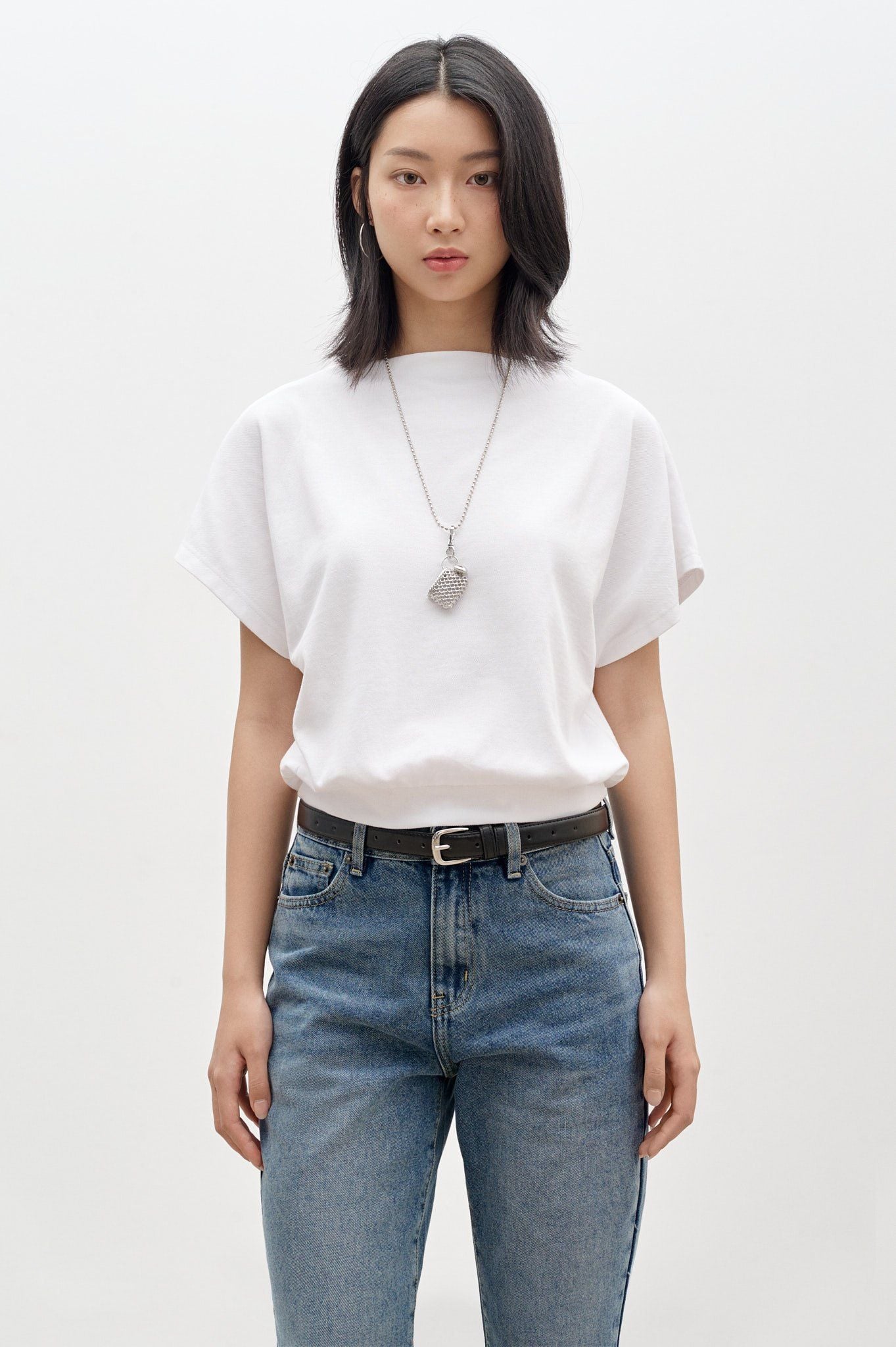  Turtleneck Top - White 