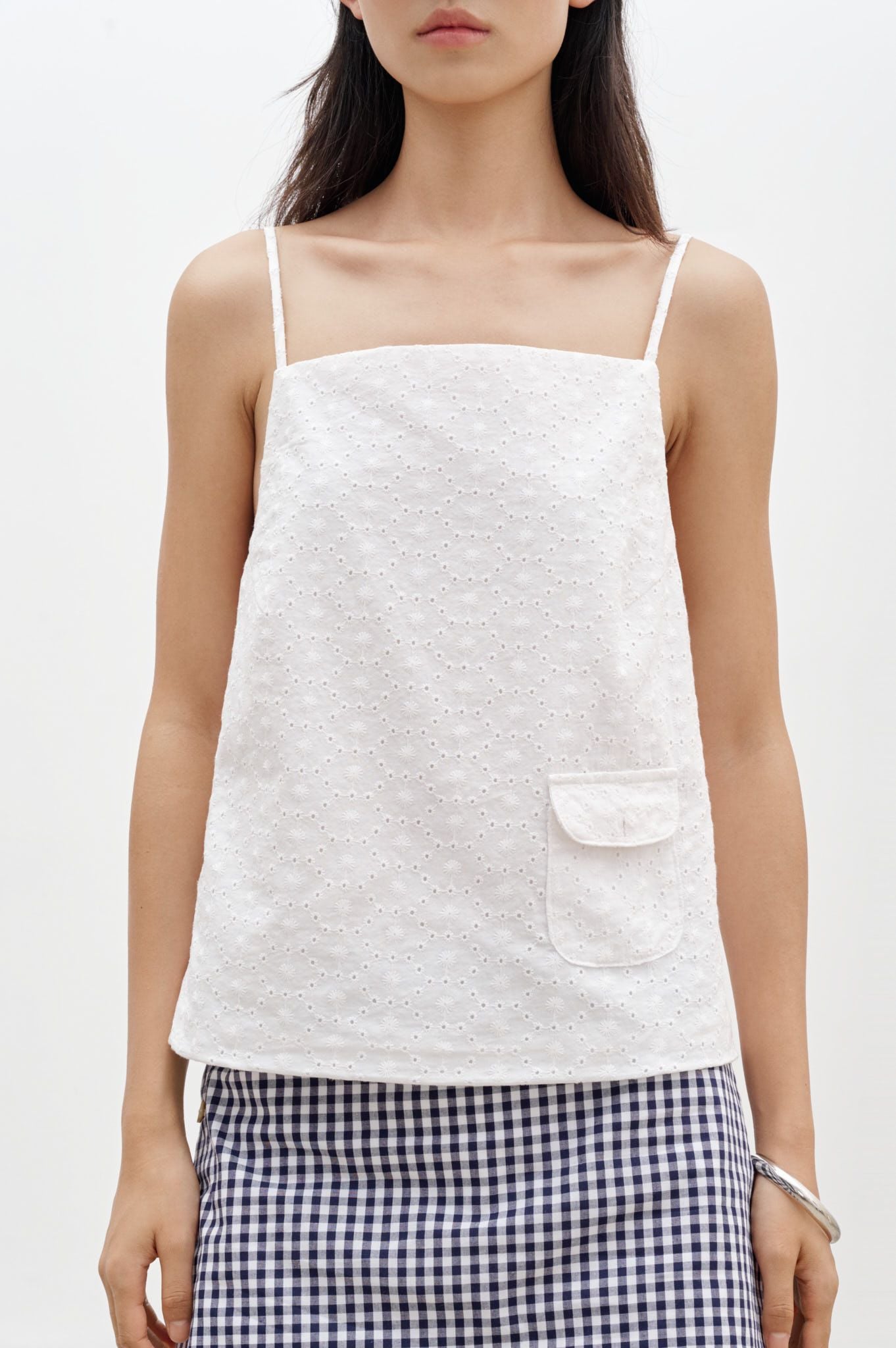  White Embroidered Camisole 