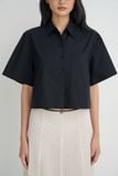  Sơ mi lửng - Black Oversized Crop Shirt - LIBÉ 7325 