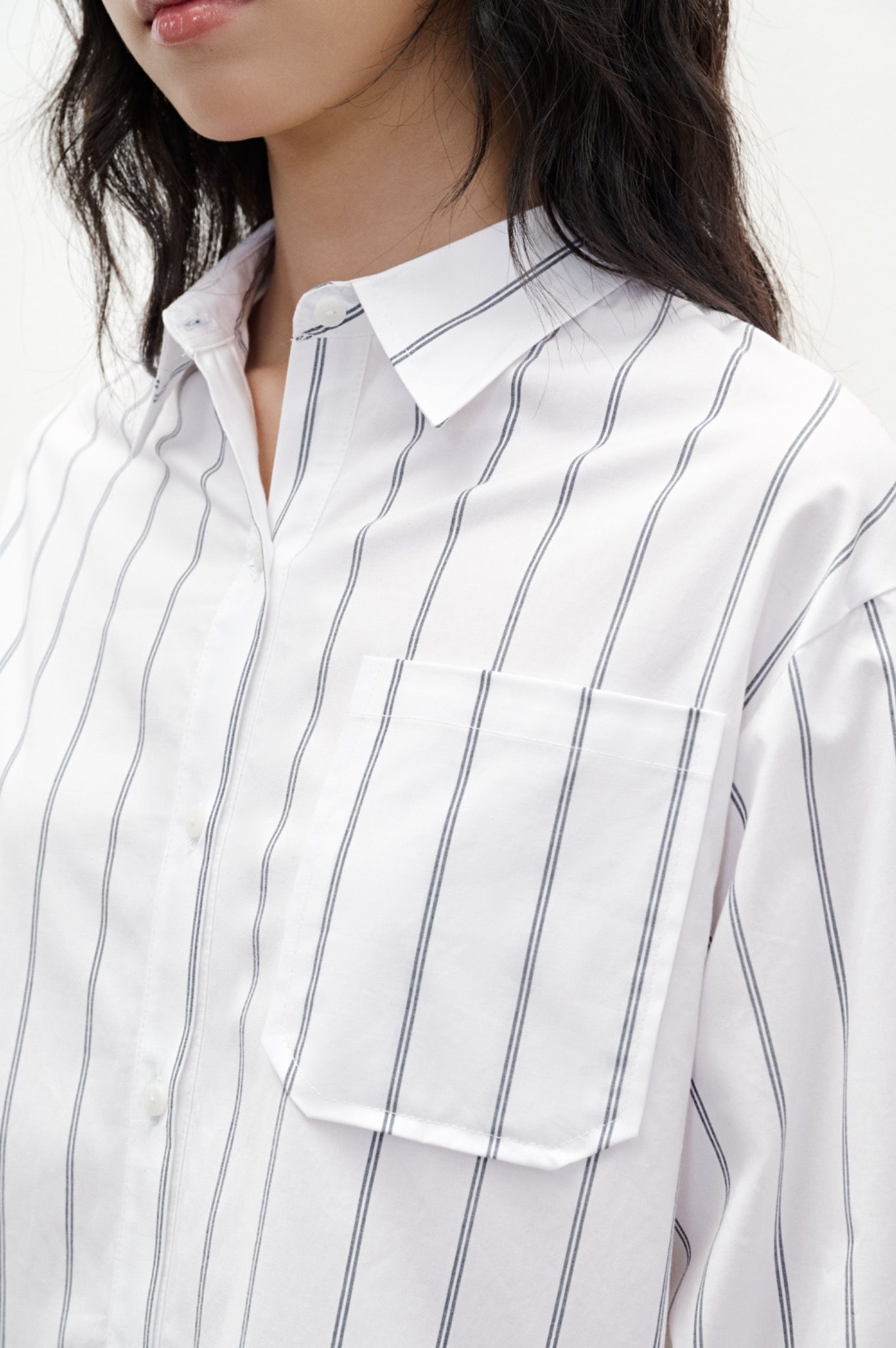  Striped Crop Shirt 