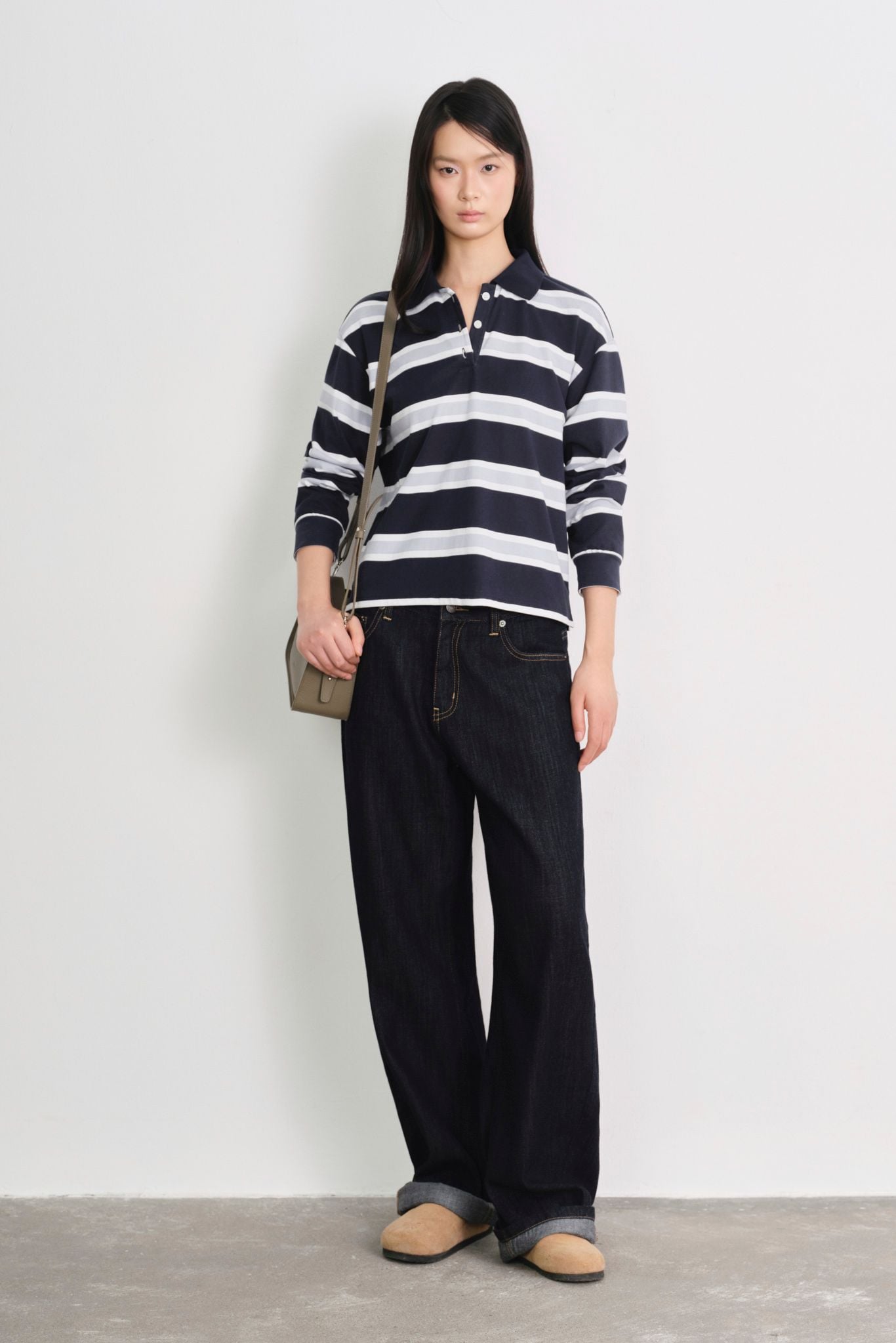  Quần Jeans ống cong - Deep Rinse Barrel Jeans - LIBÉ 7636 