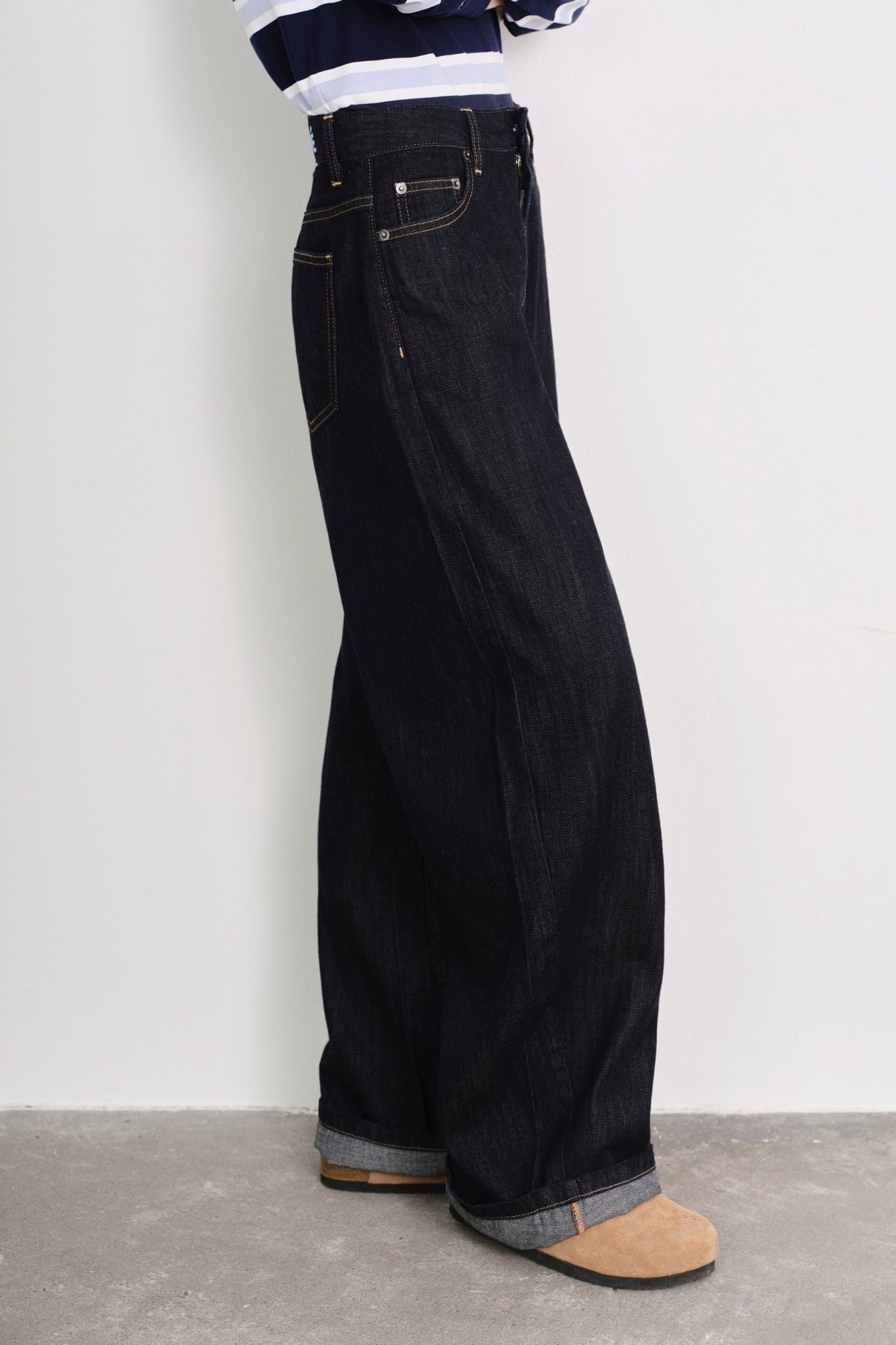  Quần Jeans ống cong - Deep Rinse Barrel Jeans - LIBÉ 7636 
