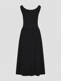  Đầm lửng - Black Boatneck Midi Dress - LIBÉ 7440 