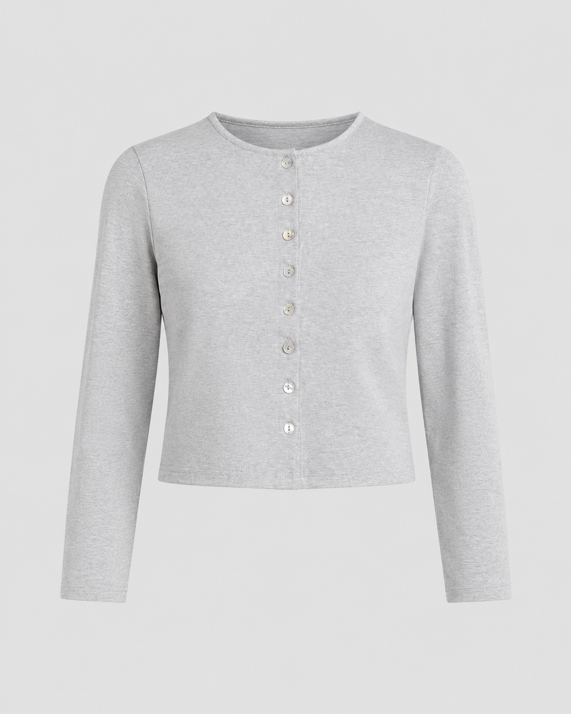  Áo kiểu cardigan - Light Grey Cardigan With Buttons - LIBÉ 7433 