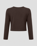  Áo kiểu cardigan - Brown Cardigan With Buttons - LIBÉ 7416 