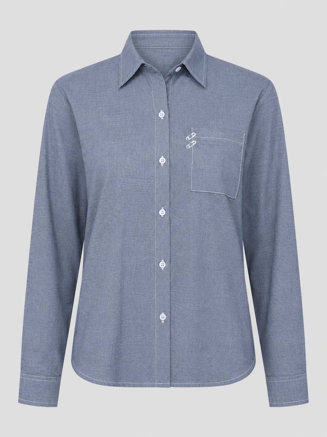  Sơ mi rộng - Denim Blue Oversized Shirt - LIBÉ 7244 