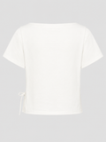  Áo kiểu - White Top With Bow Tie Details - LIBÉ 7148 