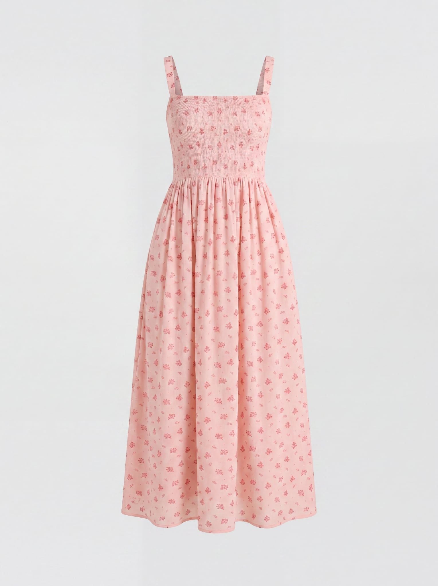  Đầm lửng - Floral Open Back Midi Dress - LIBÉ 7264 