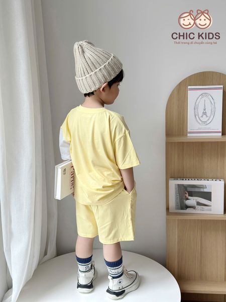  Urban Set – Bộ đồ bé trai phong cách street Hàn Quốc - Vàng 