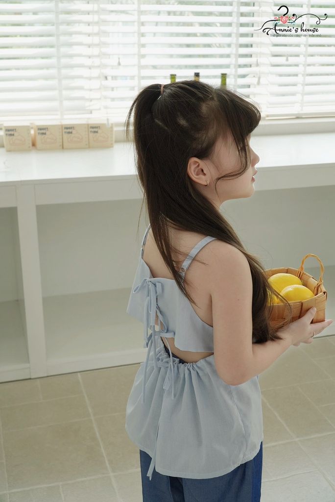  Ivy Set | Áo 2 dây nơ sau + Quần dài xếp pli trendy 