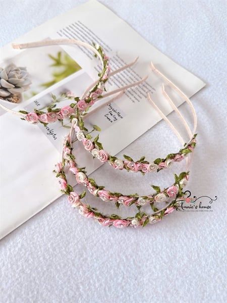  Cài tóc hoa nhí đính đá – Phụ kiện xinh cho bé gái đi tiệc, đi chơi - Hoa Hồng 