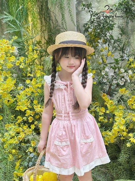  Set Sailor Lulla - set váy chấm bi hồng 