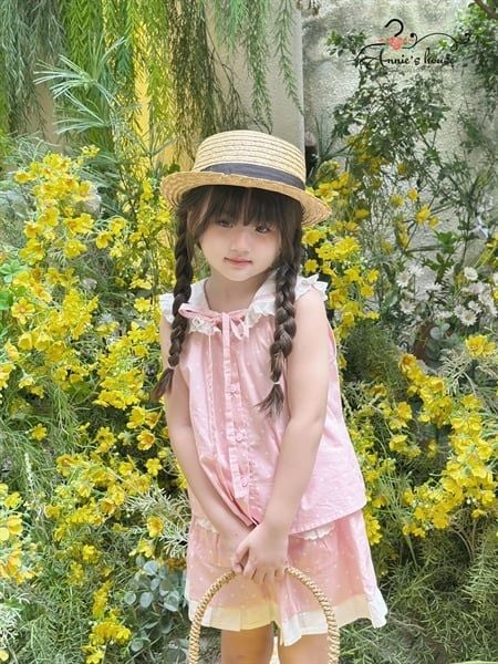  Set Sailor Lulla - set váy chấm bi hồng 