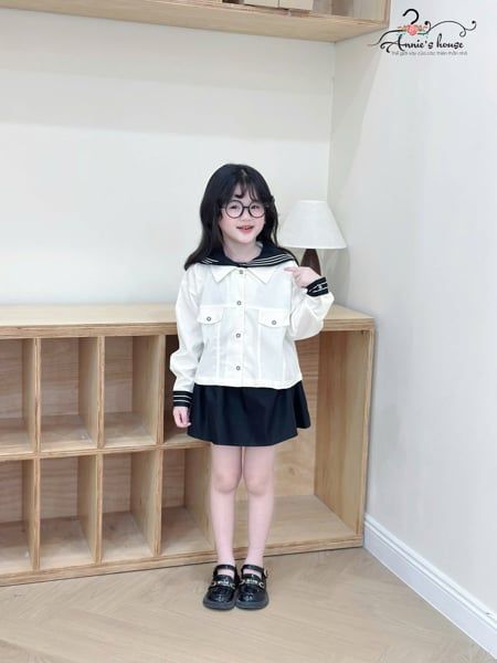  Sailor Marin Jacket - Áo Khoác Cổ Thủy Thủ Tháo Rời Cho Bé Gái 