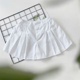  Quần đùi trắng xếp li 