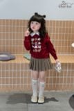  College Skirt - kẻ sọc nâu - Chân váy xếp pli 