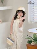  Nori Jumpsuit – Jumpsuit Dài Sát Nách Túi Hộp - Trắng Kem 