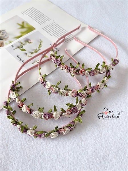  Cài tóc hoa nhí đính đá – Phụ kiện xinh cho bé gái đi tiệc, đi chơi - Hoa Tím 