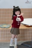  College Skirt - kẻ sọc nâu - Chân váy xếp pli 