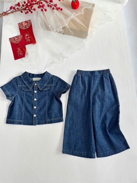  Elegant Set - Set Denim Tiểu Thư Thanh Lịch 