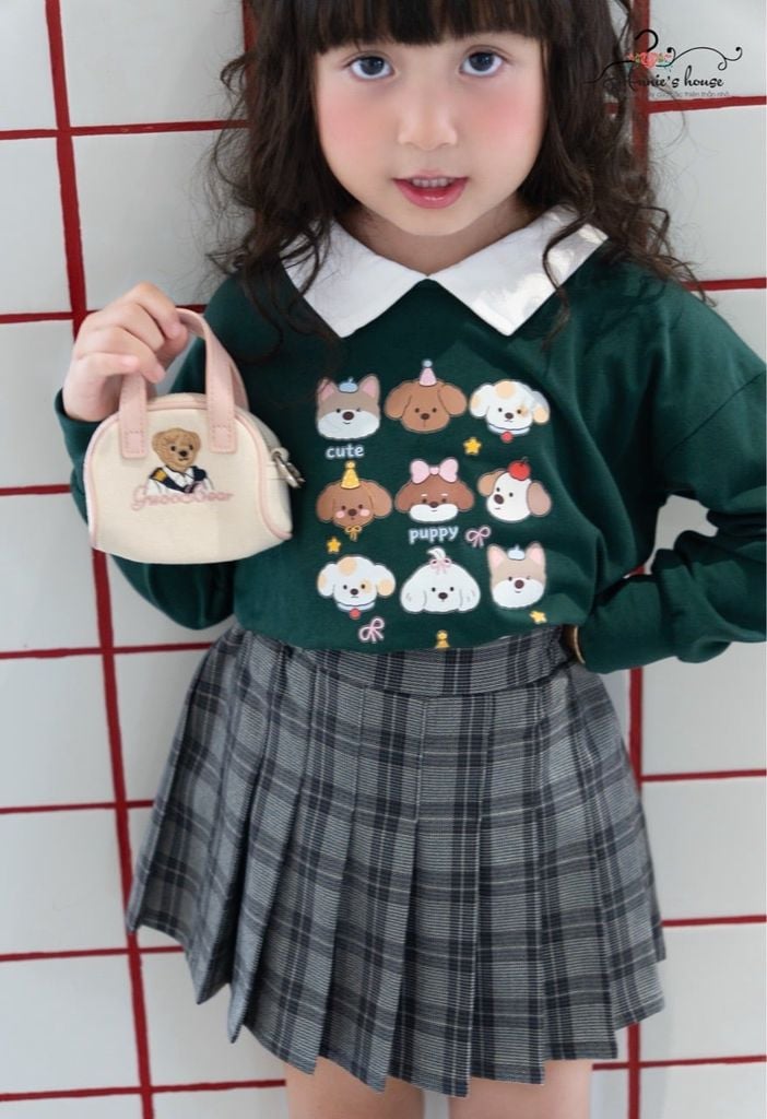  Classic Skirt - xám - Chân váy xếp pli 