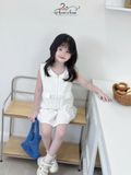  Momo Set – Bộ Gile Khóa Kéo & Chân Váy Năng Động - Trắng Kem 