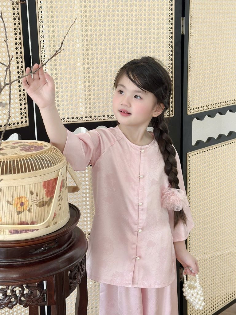  Set bộ Bà Ba Vân Khê - Màu Hồng 