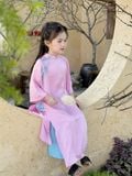  Áo Dài Ngọc Yên Đính Hạt - Màu Hồng 
