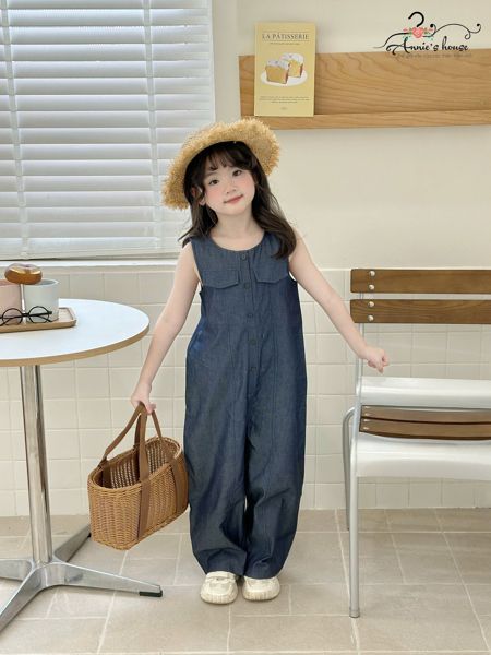  Nori Jumpsuit – Jumpsuit Dài Sát Nách Túi Hộp - Xanh Denim 