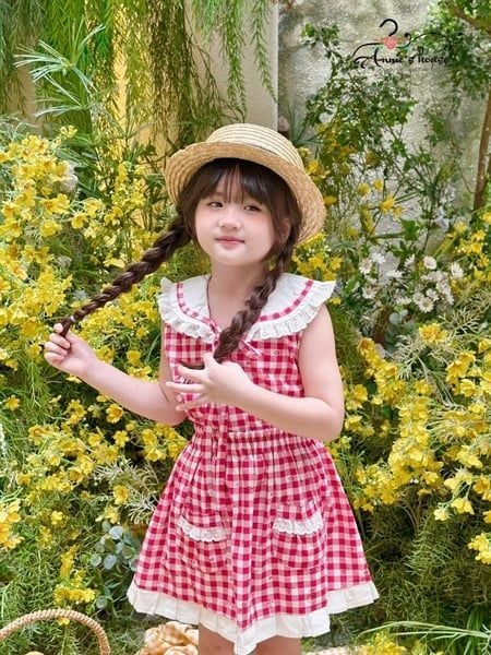  Set Sailor Lulla - set váy caro đỏ 