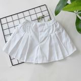  Quần đùi trắng xếp li 