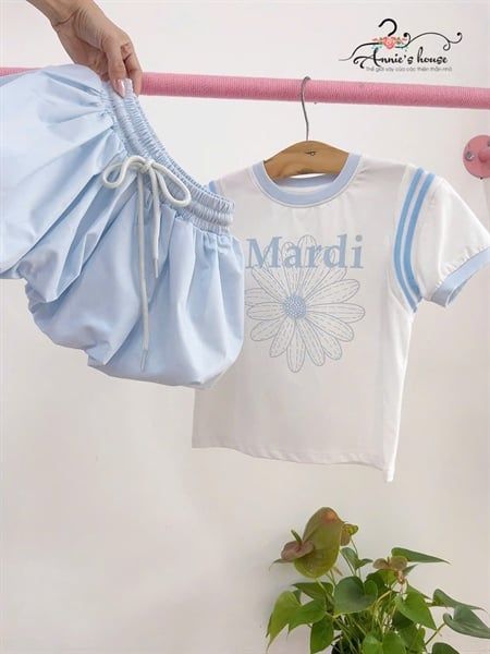  Set Pumpkin Spice chân váy bí ngô - Xanh Biển 