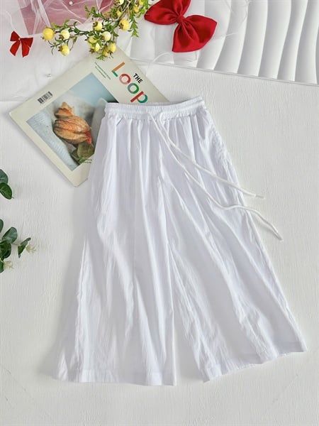  Breeze Pants - Quần Gió Suông Dài Cho Bé - Màu Trắng 