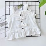  Áo trắng nơ viền bèo 