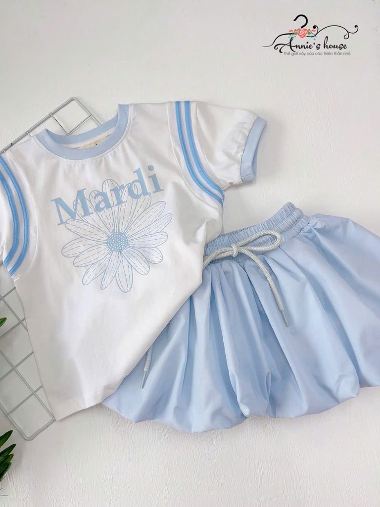  Set Pumpkin Spice chân váy bí ngô - Xanh Biển 