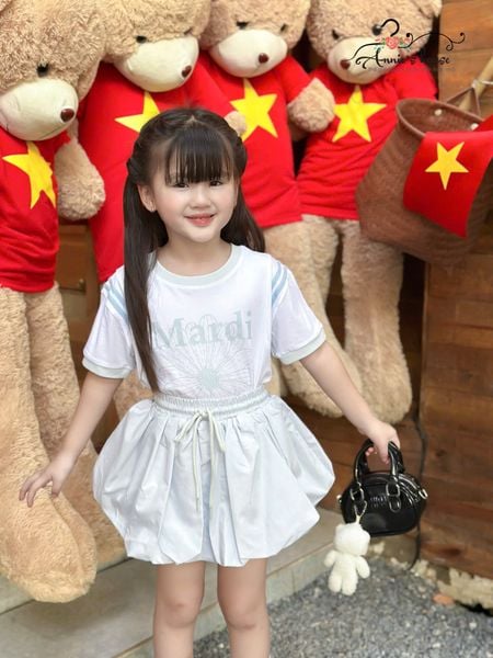  Set Pumpkin Spice chân váy bí ngô - Xanh Biển 