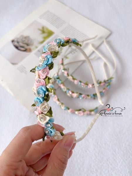  Cài tóc hoa nhí đính đá – Phụ kiện xinh cho bé gái đi tiệc, đi chơi - Hoa Xanh 