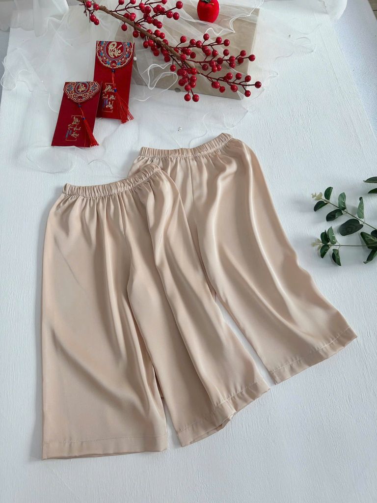  Quần Lụa Pant Nude dáng suông nhẹ nhàng 