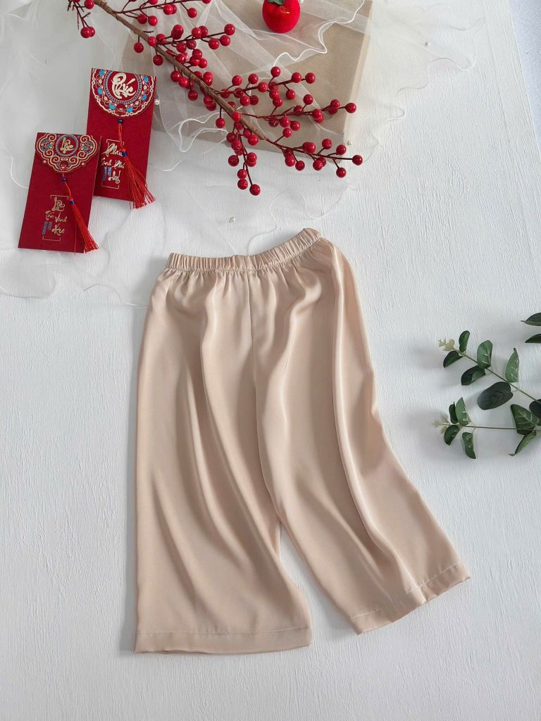  Quần Lụa Pant Nude dáng suông nhẹ nhàng 