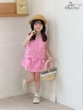 Momo Set – Bộ Gile Khóa Kéo & Chân Váy Năng Động - Hồng 